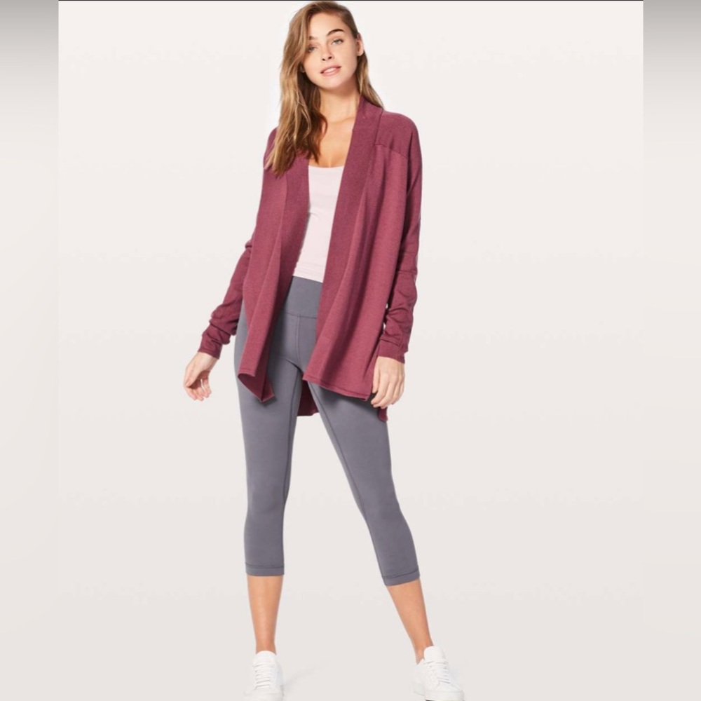 Lululemon Blissful Zen merino sweater in So Merlot